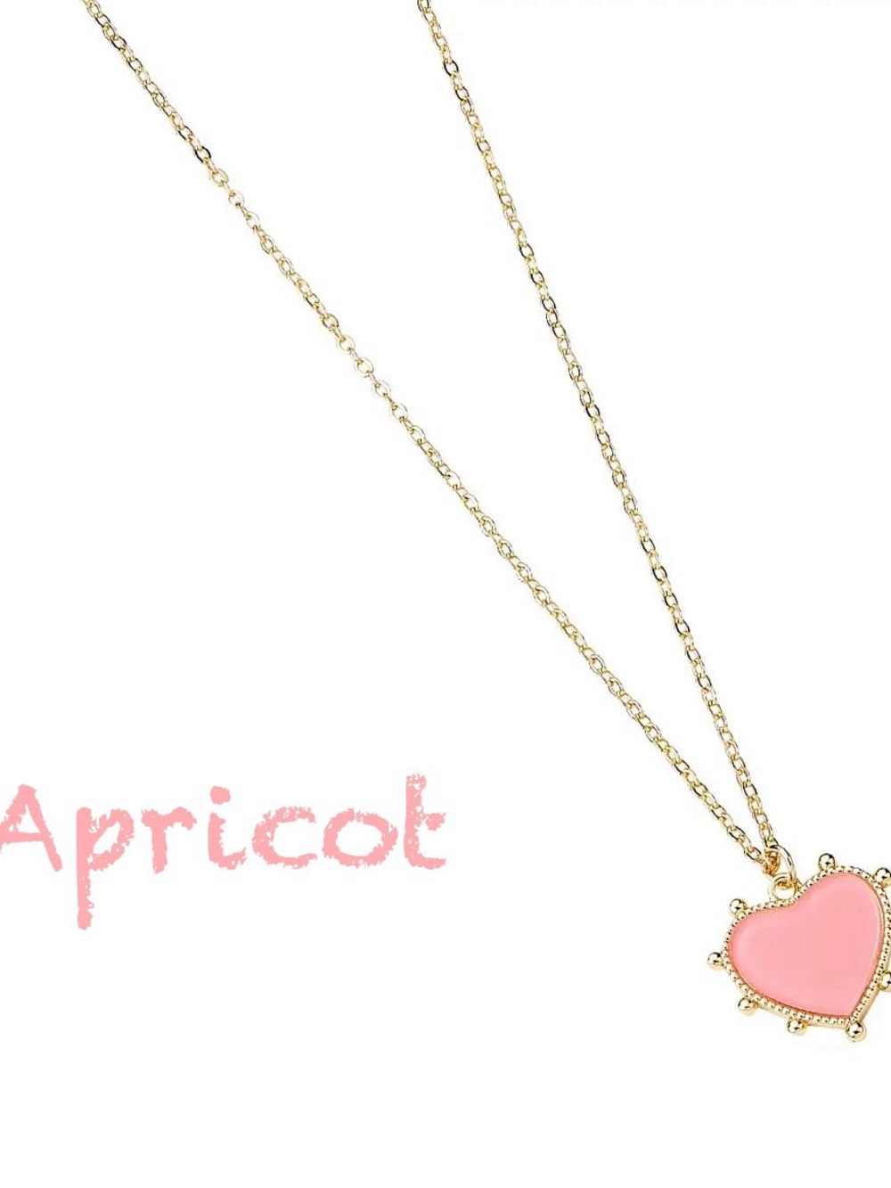 Park Lane Apricot Gold Chain Necklace with Heart Pendant